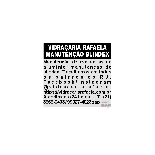 VIDRACARIA-RAFAELA